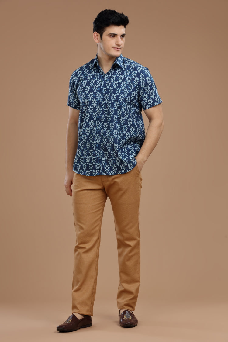 Badal Shirt Blue Print