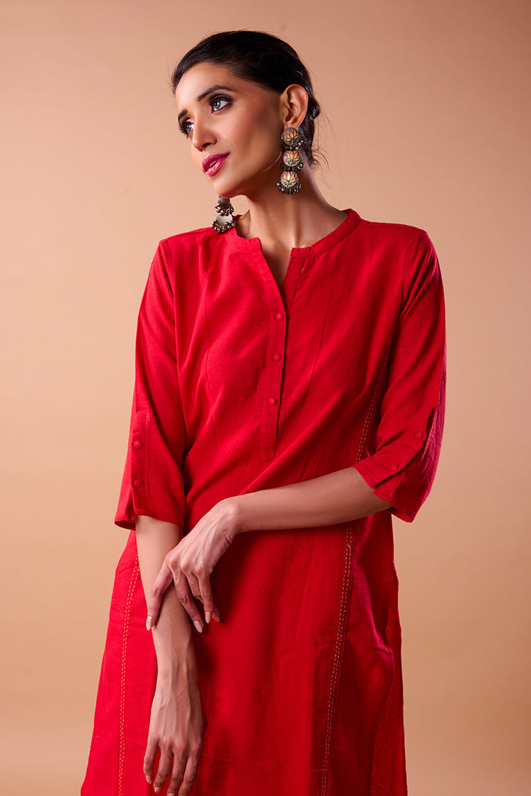 long kurta dress for women Nilsa Hand Embroidered Pure Soft Cotton Long Tunic Kurta Dress: Made t Ayurvastram