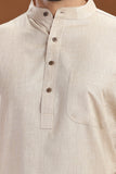 ULTRA SOFT BEIGE BAMBOO COTTON KURTA