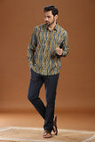 Exquisite Hand Block Print Kalamkari Cotton Shirt with Full Sleeves - Traditional Art Meets Modern Style
