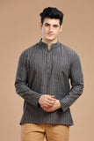 Men's cotton short kurta with full sleeves, casual wear, Indian fashion