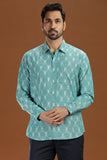 HANDWOVEN IKAT FINE COUNT COTTON SHIRT