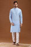 linen cotton long kurta for men, traditional wear, breathable fabric