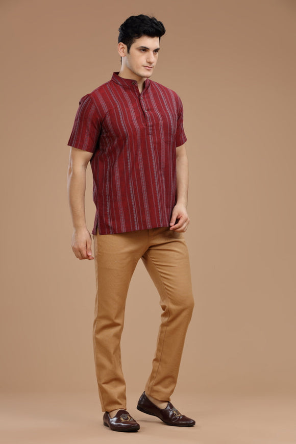 Exquisite Men's Cotton Short Kurta | half Sleeves,DOBBY COTTON SHORT KURTA,kurtas for men,mens kurtas,men kurtas,men short kurtas,short kurtas for men,mens short kurtas,buy kurtas online,buy online kurtas,mens half sleeves short kurtas, Trendy Designs, and Unmatched Comfort - Shop Now