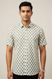 Hand Block Print Cotton Shirt with Half Sleeves - Traditional Artistry meets Contemporary Fashion