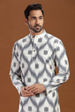 HANDWOVEN IKAT FINE COUNT COTTON LONG KURTA