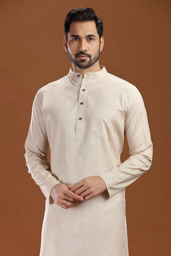 dobby cotton long kurta for men, traditional wear, breathable fabric