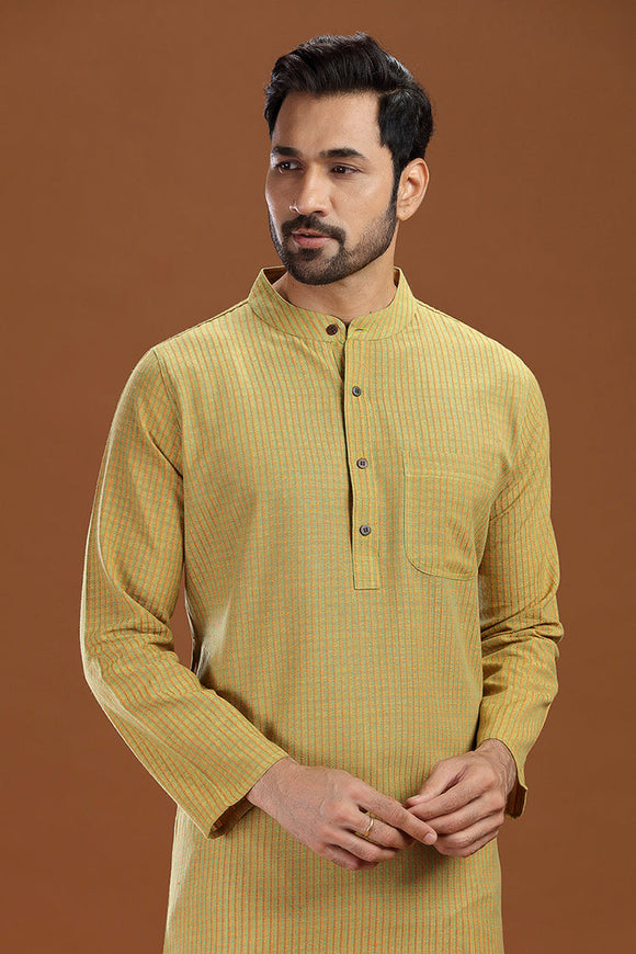 dobby cotton long kurta for men, traditional wear, breathable fabric