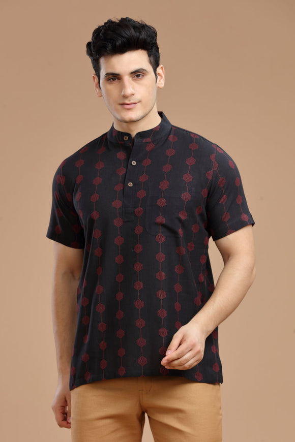 Exquisite Men's Cotton Short Kurta | half Sleeves,DOBBY COTTON SHORT KURTA,kurtas for men,mens kurtas,men kurtas,men short kurtas,short kurtas for men,mens short kurtas,buy kurtas online,buy online kurtas,mens half sleeves short kurtas, Trendy Designs, and Unmatched Comfort - Shop Now