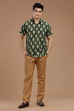 Hand Block Print Cotton Shirt with Half Sleeves - Traditional Artistry meets Contemporary Fashion