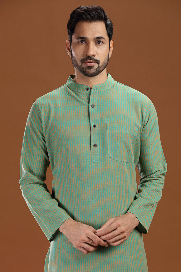 dobby cotton long kurta for men, traditional wear, breathable fabric