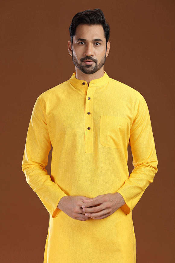 linen cotton long kurta for men, traditional wear, breathable fabric