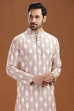 Ikat cotton long kurta for men, traditional wear, breathable fabric