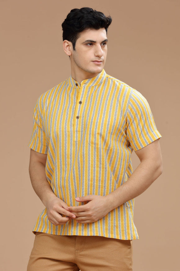 Discover the finest collection of men's cotton short kurtas with half sleeves, combining trendy designs and unmatched comfort. Explore a wide range of traditional and contemporary patterns that showcase the beauty of Indian craftsmanship. Elevate your style with these exquisite kurtas, perfect for any occasion.DOBBY COTTON SHORT KURTA,kurtas for men,mens kurtas,men kurtas,men short kurtas,short kurtas for men,mens short kurtas,buy kurtas online,buy online kurtas,mens half sleeves short kurtas,