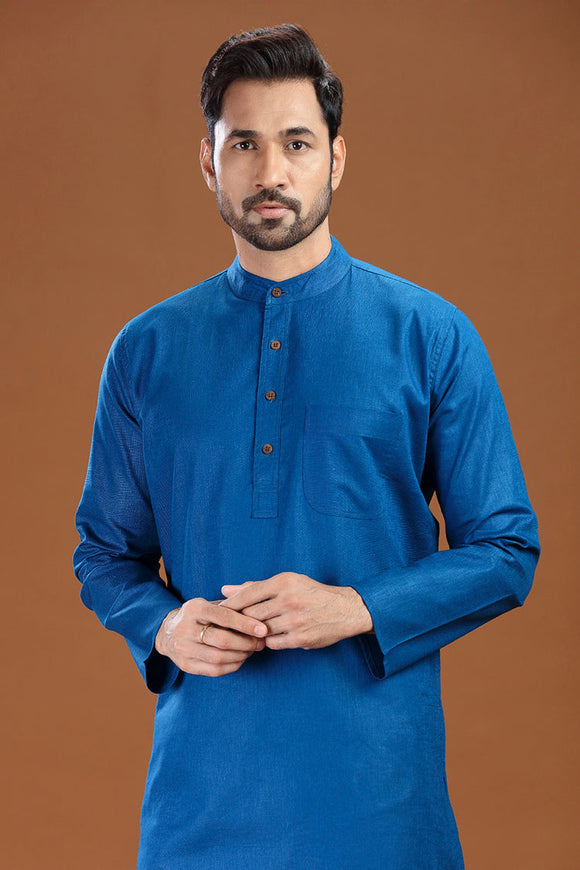 linen cotton long kurta for men, traditional wear, breathable fabric