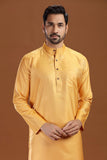 BEIGE VISCOSE SILK LONG KURTA