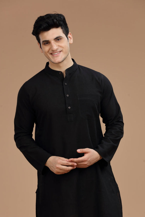 dobby cotton long kurta for men, traditional wear, breathable fabric