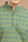 BLOCK PRINTED COTTON SHORT KURTA