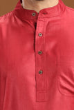 MAROON VISCOSE SILK LONG KURTA