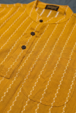 MUSTARD DOBBY COTTON SHORT KURTA HALF SLEEVES