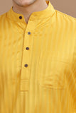 YELLOW LUSTRE COTTON LONG KURTA