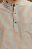 GREY DOBBY COTTON SHORT KURTA HALF SLEEVES