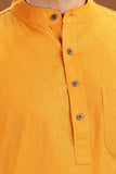 MUSTURD LINEN COTTON LONG KURTA