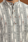 HANDWOVEN IKAT FINE COUNT COTTON LONG KURTA