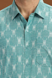 HANDWOVEN IKAT FINE COUNT COTTON SHIRT
