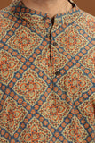 PRINTED COTTON SHORT KURTA FULL SLEEVES