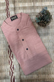 TEXTURED SOFT COTTON SHORT KURTA HALF SLEEVES