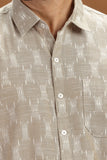 HANDWOVEN IKAT FINE COUNT COTTON SHIRT
