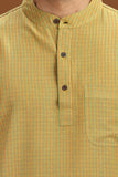 MUSTURD DOBBY COTTON SHORT KURTA HALF SLEEVES