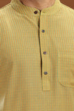 MUSTURD COTTON DOBBY LONG KURTA