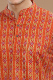 BLOCK PRINT COTTON SHORT KURTA FULL SLEEVES