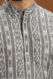 HANDWOVEN IKAT FINE COUNT COTTON LONG KURTA