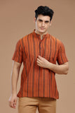 DOBBY COTTON SHORT KURTA HALF SLEEVES