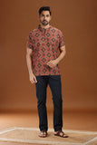 PRINTED COTTON SHORT KURTA HALF SLEEVES