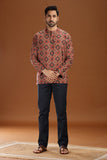 PRINTED COTTON SHORT KURTA FULL SLEEVES