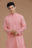 PINK COTTON DOBBY LONG KURTA