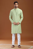 ULTRA SOFT GREEN BAMBOO COTTON KURTA