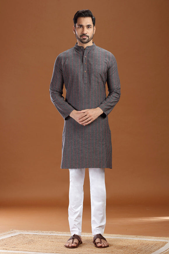 dobby cotton long kurta for men, traditional wear, breathable fabric