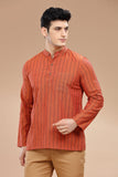 DOBBY COTTON SHORT KURTA FULL SLEEVES