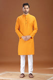 MUSTURD LINEN COTTON LONG KURTA