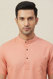 TEXTURED SOFT COTTON SHORT KURTA HALF SLEEVES