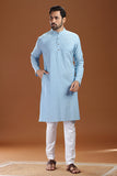 ULTRA SOFT BLUE BAMBOO COTTON KURTA