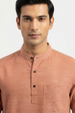 TEXTURED SOFT COTTON SHORT KURTA HALF SLEEVES
