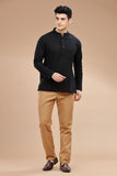 HANDWOVEN COTTON SHORT KURTA FULL SLEEVES