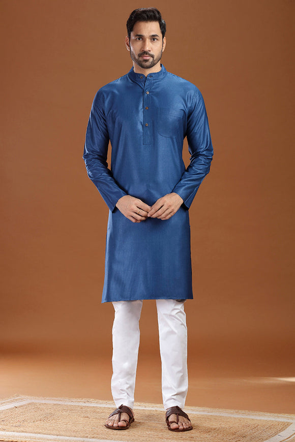 viscose silk long kurta for men, traditional wear, breathable fabric