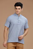 DOBBY COTTON SHORT KURTA HALF SLEEVES